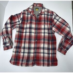 Cabela's Flannel Plaid Fleece Jacket Lined Button Up Women's XL